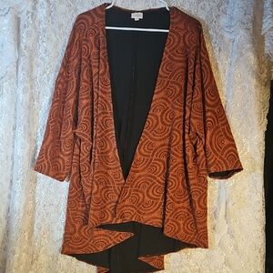 LuLaRoe Orange Swirl Cardigan
